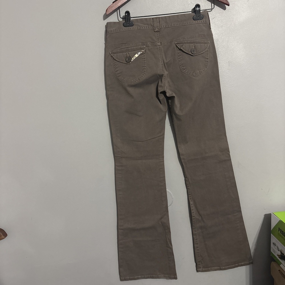 Womens Jezebell Mid Rise Boot Cut Brown Khakis Pants Sz 9 Jeans - Picture 8 of 12